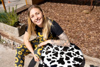 Completed Cow Print Funky Table with Tutor Paige Alexander Thumbnail